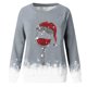 thumbnail image 4 of Gibobby Sudaderas para mujer navidad Sudadera con estampado navideño para mujer, sombrero de cristal, sudadera de manga larga, blusa informal, de temperamento(Gris,M), 4 of 5