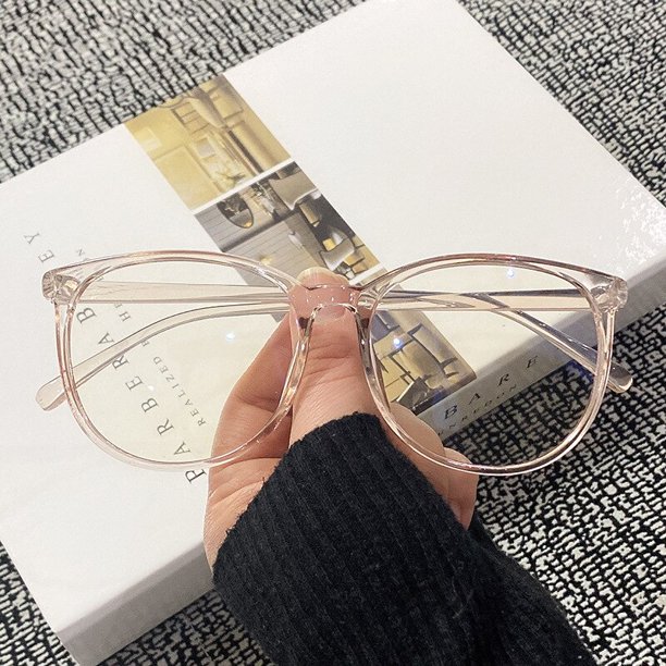 Blue Light Blocking Glasses Large Square Frame Computer Game Eye Protection Men Women Classic Anti Blue Light Plain Spectacles heqiyong LED