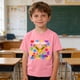 thumbnail image 1 of Blusas y camisas de manga corta con cuello redondo para niños y niñas, camisetas gráficas de manga corta, blusas con estampados bonitos para la temporada escolar., 1 of 9