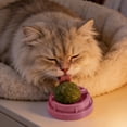 thumbnail image 2 of Interactive Cat Chew Ball Toy with Natural Catnip, Rolling Wobble Pet Teething Toy, Teeth Cleaning Plaything for Indoor Cats, Boredom Relief Cat Enrichment Toy, 2 of 4