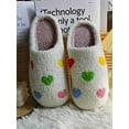thumbnail image 6 of Cute Cartoon Cat Embroidered Plush Slippers, Warm Indoor Outdoor House Shoes for Women Men, 6 of 12