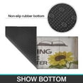 thumbnail image 7 of Kitchen Rugs and Mats Non Skid Washable Vintage Sunflower Wood Text Kitchen Mat and Rug Set,Floor Cushion Waterproof Rug,Rubber Backed Area Rugs for Kitchen Laundry, 7 of 7