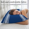 thumbnail image 5 of Blue Striped Pillow Covers 16"x24", Farmhouse Blue White Stripes Soft Brushed Microfiber Breathable Throw Pillow Covers, Decorative Pillowcase with Zipper for Couch Sofa Bedroom Living Room, 5 of 9