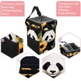thumbnail image 2 of Panda Sunflower Car Trash Can: Foldable, with Lid, Leak-proof, Hanging Storage Bag - Trash Can for Car, 2 of 6