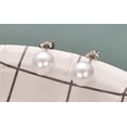 thumbnail image 5 of Aleasha 10mm Faux Pearl Stud Earrings Stainless Steel Round Pearl Earring Fashion Jewelry Valentine Day Gift, 5 of 5