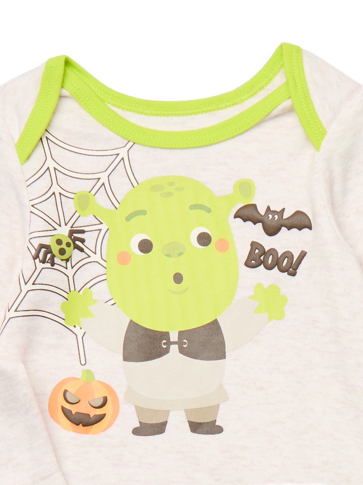 Halloween Shrek Baby Boys or Girls Bodysuit and Pants with Bib Set, 3-Piece, Sizes 0M-12M