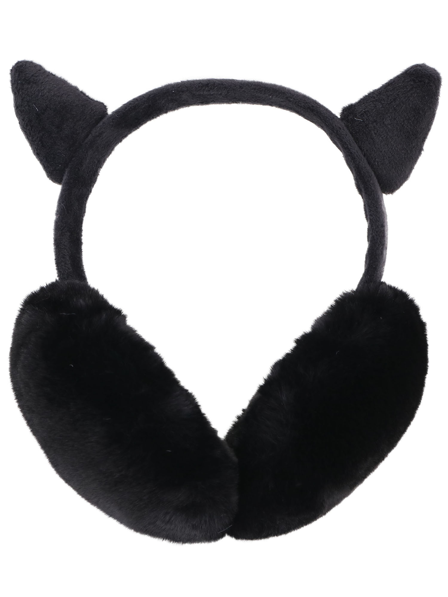 Simplicity Kids Devil Horns Earmuffs Cute Plush Winter Ear Warmers Black Walmart Com Walmart Com