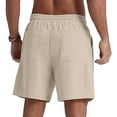 thumbnail image 5 of DPTALR George Men's Summer Corduroy Drawstring Shorts Loose Solid Color,Breathable & Durable for Outdoor Fitness & Beach,Khaki,Big and Tall Men M, 5 of 6