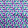 thumbnail image 1 of oneOoneCottonPoplinPurpleFabricTropicalLeafWithStripeTextureDiyClothingQuiltingFabricPrintFabricByYard42InchWide, 1 of 4