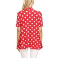 thumbnail image 3 of Women's Basic Short Sleeves Loose Fit Casual Comfy Open Front Polka Dot Summer Cardigan, 3 of 4