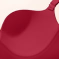 thumbnail image 6 of Turilly Bras Womens Deep V Push Up Bra With Wireless Support Breathable Burgundy Color Everyday Bras, 6 of 7