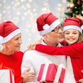 thumbnail image 4 of Sombreros de Navidad para niños y adultos, 6 piezas, Papá Noel rojo, gorros de Navidad, gorros de Feliz Navidad, decoración de fiesta de año nuevo, suministro de Navidad, 4 of 4