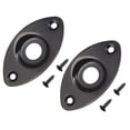 thumbnail image 2 of lionlar 2 Pieces Oval Output Input Jack Socket Plate for Electric Guitar Bass Black, 2 of 7
