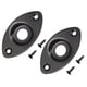 thumbnail image 4 of Cubierta de licencia con conector para guitarra eléctrica Hierro ovalado 4 piezas, plateado y negro CUTICAT Placa de conector de guitarra eléctrica, 4 of 8