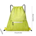 thumbnail image 3 of HengDidi Durable Polyester Drawstring Backpack with Large Capacity and Breathable Mesh, Comfortable for Sports Basketball Football Hiking Beach Black Green Gray Yellow Blue Orange, 3 of 6