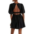 thumbnail image 2 of Moon River Womens Open Back Pleated Neck Mini Dress, 2 of 2