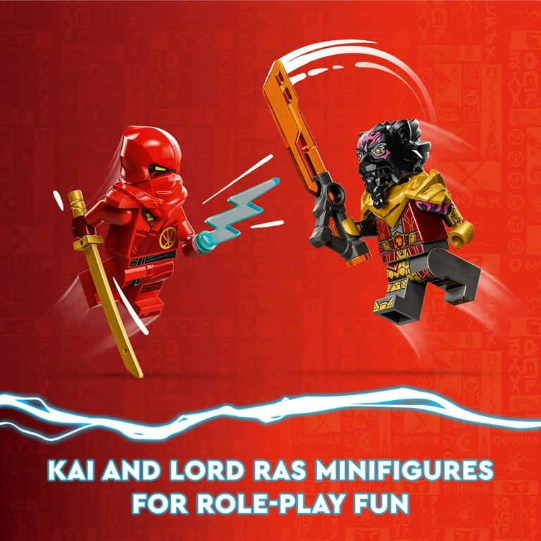 LEGO NINJAGO Kai and Ras’ Car and Bike Battle 71789 Beginner Building Toy  Set, Features a Ninja Car Toy and Bike Plus 2 Minifigures, Birthday Gift  for ...