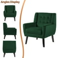 thumbnail image 5 of UIXE Velvet Accent Chair Set of 2 Modern Living Room Arm Chair Comfortable Armchair, Retro Green, 5 of 7