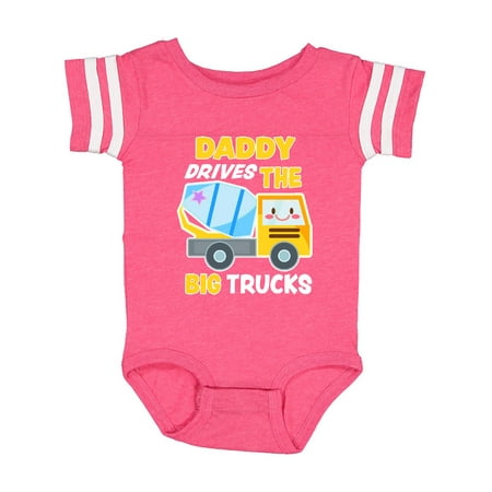 

Inktastic Daddy Drives The Big Trucks with Cement Truck Gift Baby Boy or Baby Girl Bodysuit