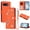 Orange, variant on ELEHOLD Shock-Absorbent 3D Bling Diamond Pearl Decoration PU Leather Wallet Cell Phone Case with Wrist Strap for Google Pixel 10A, Orange
