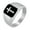 Silver, variant on Men's Stainless Steel Vintage Enamel Square Cross Rings Biker Rock Cocktail Party Ring Silver Size 12