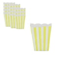 thumbnail image 2 of 12-Pack Yellow Striped Popcorn Boxes | 10.5x7.5x2cm Paper Party Food Containers | Birthday Cinema Snack Packaging Cartons for Picnics & Gatherings, 2 of 6