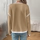 thumbnail image 3 of Ailaofu Women's 2025 Fall Fashion Crew Neck Long Sleeve Oversized Color Block Sweaters Ribbed Pullover Tops, 3 of 3