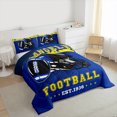 thumbnail image 3 of Manfei Kids American City Queen Comforter Set, Soccer Lover Bedding Sets, Rugby Sports Competition Reversible Bedding Comforter Set, Microfiber Bedroom Decor, 3pcs, 3 of 6