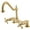 Polished Brass, variant on Kingston Brass KS1141AX Heritage Bridge Kitchen Faucet, Polished Chrome