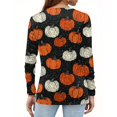 thumbnail image 5 of Trgacdwlo Womens Halloween Long Sleeve Shirts Funny Pumpkin Graphic Fall Henley Tops for Women Funny Ghost Graphic Pullover Tops, 5 of 5