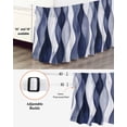 thumbnail image 3 of Navy Blue Wrap Around Bed Skirts for California King Bed 18" Drop,Bed Skirt with Adjustable Elastic Belt Dust Ruffle Bed Valance for Bedroom Modern Moire Abstract Ripple Geometric Bed Frame Cover, 3 of 7