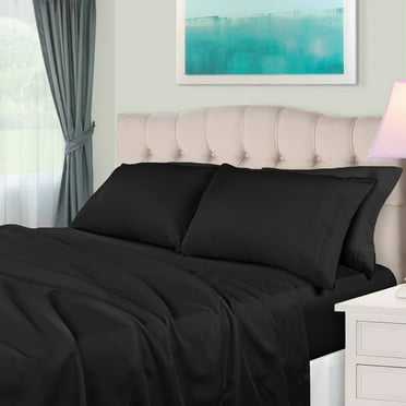 Superior Egyptian Cotton Deep Pocket 650 TC Sheet Set, King, Black
