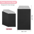thumbnail image 2 of Uxcell 100Pcs Kraft Paper Treat Bags, 6" x 3" Greaseproof Candy Bags Flat Favor Bags Small Gift Bags, Black, 2 of 6