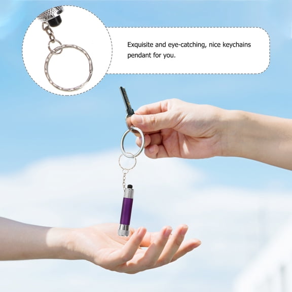 Nicehomfit Holder Keyring with Flashlight 5-Pack Keychains for Backpack and Everyday Use