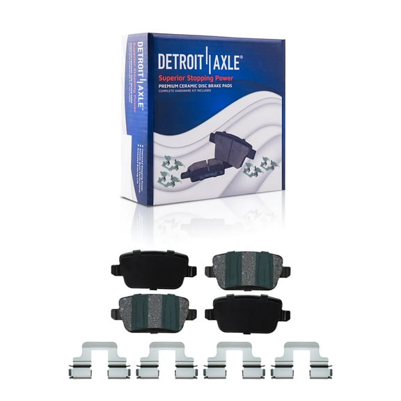 Detroit Axle - Rear Brake Pads for 2008-2013 Land Rover LR2, 2007 2008 Volvo S80 3.2 Model, Ceramic Brake Pads pair Replacement