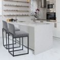 thumbnail image 6 of Sophia & William 24" PU Leather Counter Height Bar Stool with Backrest-Set of 2-Gray, 6 of 6