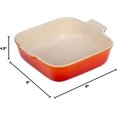 thumbnail image 4 of Stoneware Heritage Square Dish, 3 qt. (9"), Flame, 4 of 8