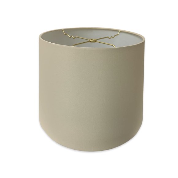 Royal Designs, Inc. Tapered Shallow Drum Hardback Shade, HB-606-12BG, Beige, 8 x 12 x 8.5