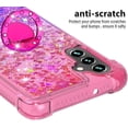 thumbnail image 4 of Glitter Case for Samsung Galaxy A13 5G, Bling Sparkle Colorful Gradient Quicksand Soft TPU Liquid Cover Case with Ring Stand for Samsung Galaxy A13 5G/ A04S/ M13 5G/ A04 4G JB-Pink Purple, 4 of 14