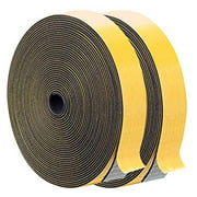 Foam Weather Tape-2 Rolls, 1 Inch Wide X 1/16 Inch Thick Total 26 Feet Long, Foam Strip Soundproofing Sealing Tape for Doors and Windows Insulation(13ft x 2 Rolls)