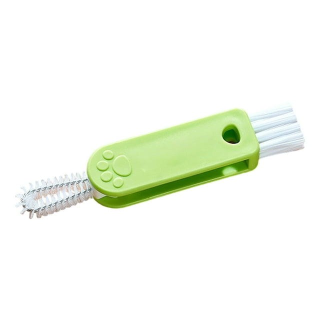 Brosse de Nettoyage de Couvercle de Tasse Multifonctionnelle Portable pour Bouteille Espaces Serrés (F Jaune+vert) Plateau à Savon avec Récurer Récipient et Polir Brosse de Nettoyage de Vaisselle Cuivre