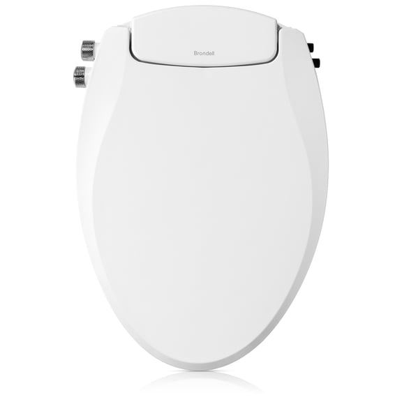 Brondell Bidet Toilet Seat, Elongated, Dual Temperature/Nozzle, S102-EW - White