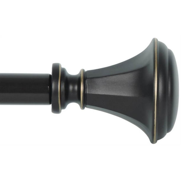 Adjustable Curtain Rod in Oil Rubbed bronze (48 in. W x 3.25 in. D x 3.