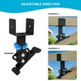 thumbnail image 4 of VANROUG 3Pcs Roof Riser Brackets Kit Pergola Roof Riser Beam Bracket, Heavy Duty Roof Mount Brackets 3-1/2" Saddle Black for Wood Post Gazebo Pergola, 4 of 6