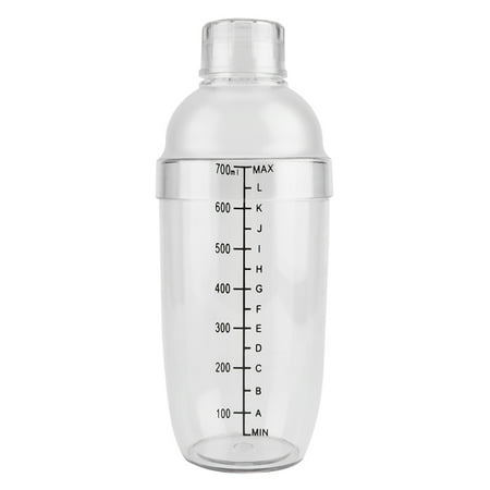 

LIZEALUCKY Bartender Kit Cocktail Shaker Anti Leakage Transparent PC Resin Cocktail Shaker Mixer with Scale Bar Tool[700ml]