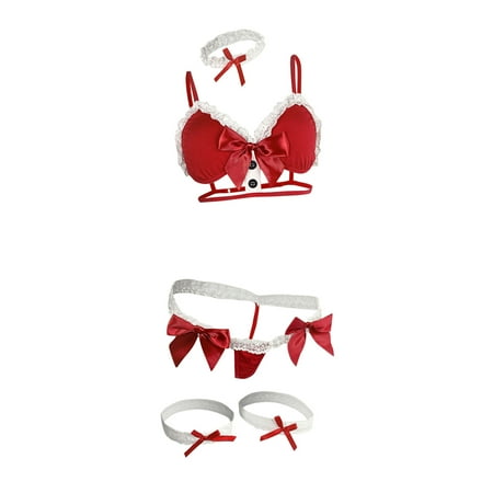 

Bra Sets For Women Christmas Women Miniskirt Pajamas Underwear Set Lingerie