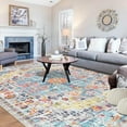 thumbnail image 5 of Findosom 5'x7' Vintage Boho Area Rug, Machine Washable Rugs Non Slip Distressed Indoor Rug,Large Retro Area Rug Floor Carpet for Bedroom Dining Room Entryway Office Decor,Gray, 5 of 8