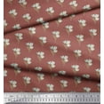 thumbnail image 2 of Soimoi Brown Cotton Duck Fabric Leaves & Tulip Floral Fabric Prints By Yard 42 Inch Wide, 2 of 3