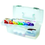 ArtBin Essentials Lift Out Tray Craft Storage Box with handlee-13in X 6in X 5.625in Translucent, Aqua Mist