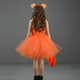 thumbnail image 6 of Mercatoo Girls Halloween Pumpkin Dress 𝐂osplay Outfits for Holiday 𝐂arnival Kids Toddler H𝐚lter Layer Tulle Bow Dress, 6 of 9